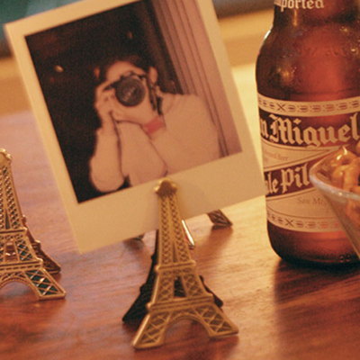 레트로 에펠탑 사진 집게